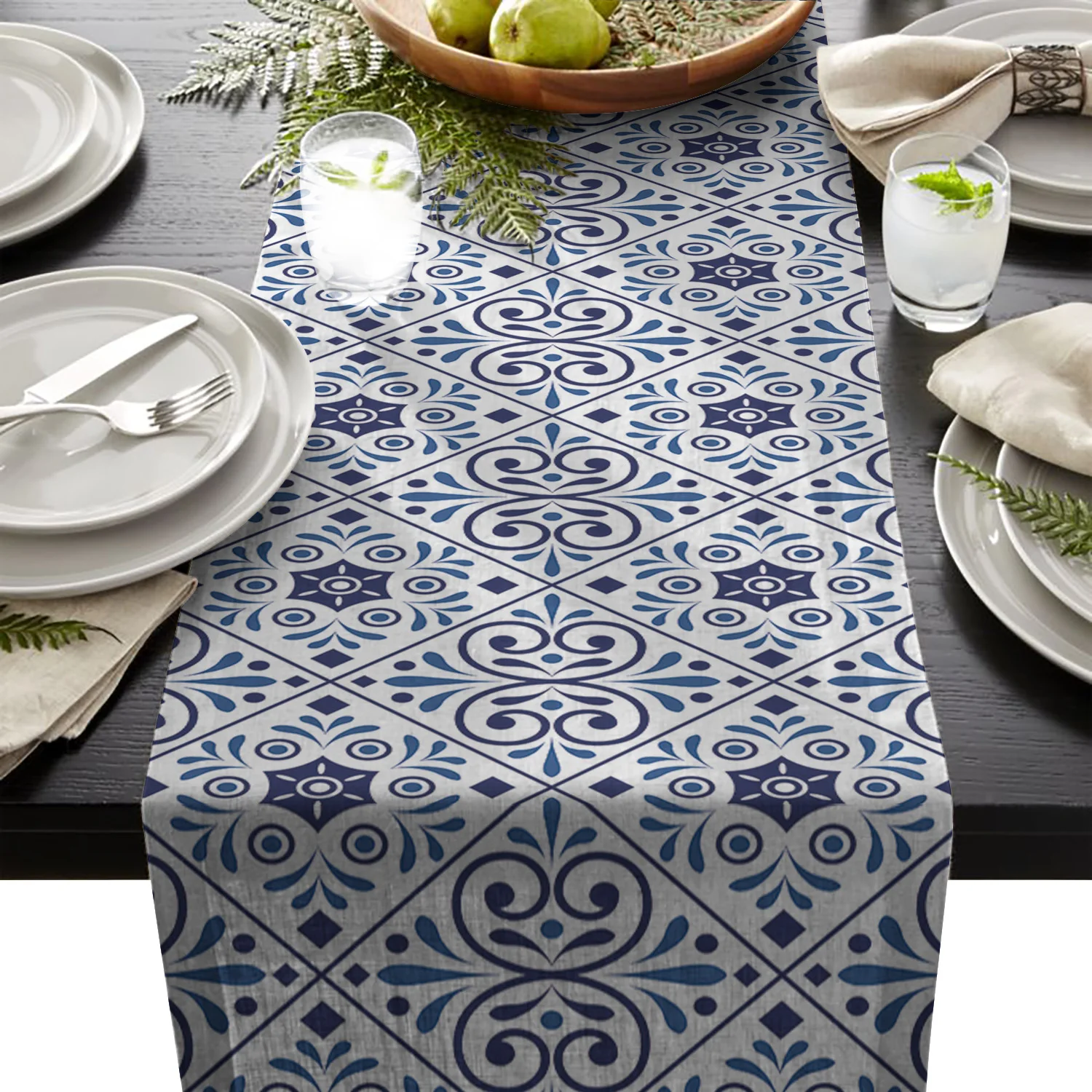 Классический старинная керамическая плитка фиолетовый Деревенский Настольная