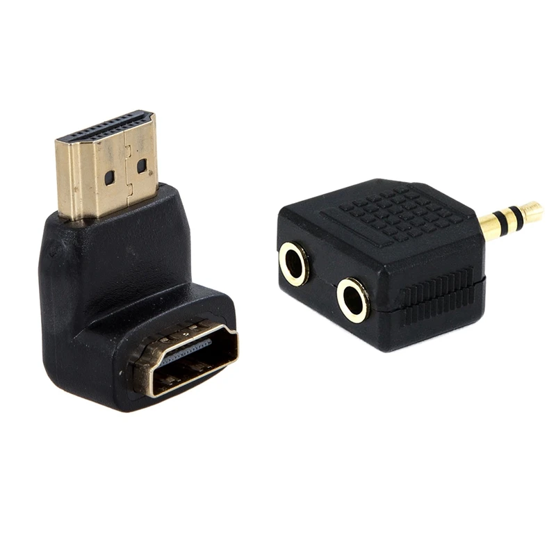 

Позолоченный разветвитель с разъемом 3,5 мм-черный и прямоугольный HDMI фотоадаптер