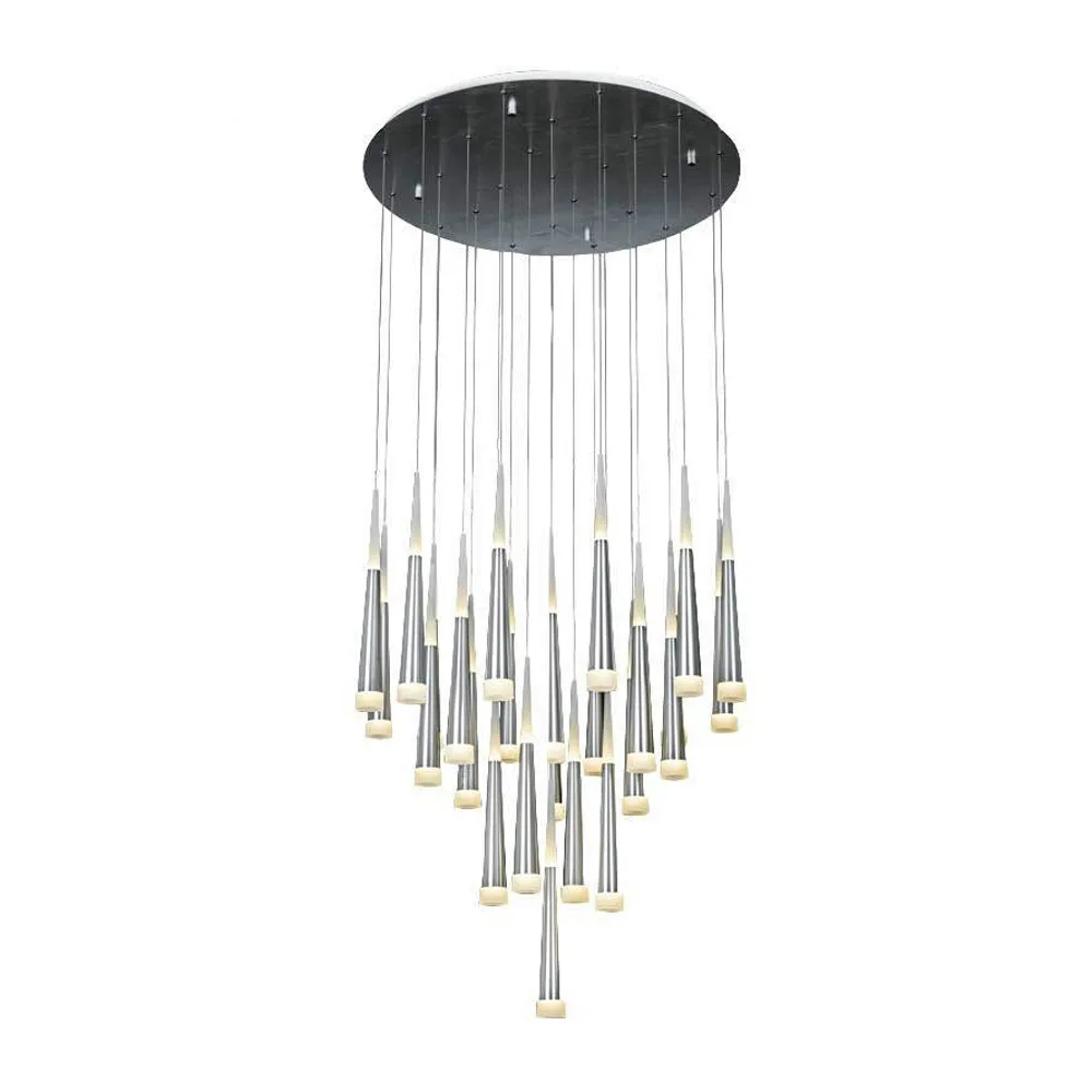 

Modern brief restaurant cone aluminum double lamp LED pendant light fixture home deco DIY acrylic dining room pendant lamp