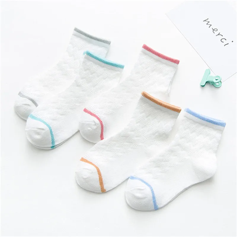 5 Pairs/Lot Baby Soft Cotton Socks Newborns Infant Fashion Babies Lovely Mesh Short For 0-24 Month Boy Girl Kids Gift | Детская одежда