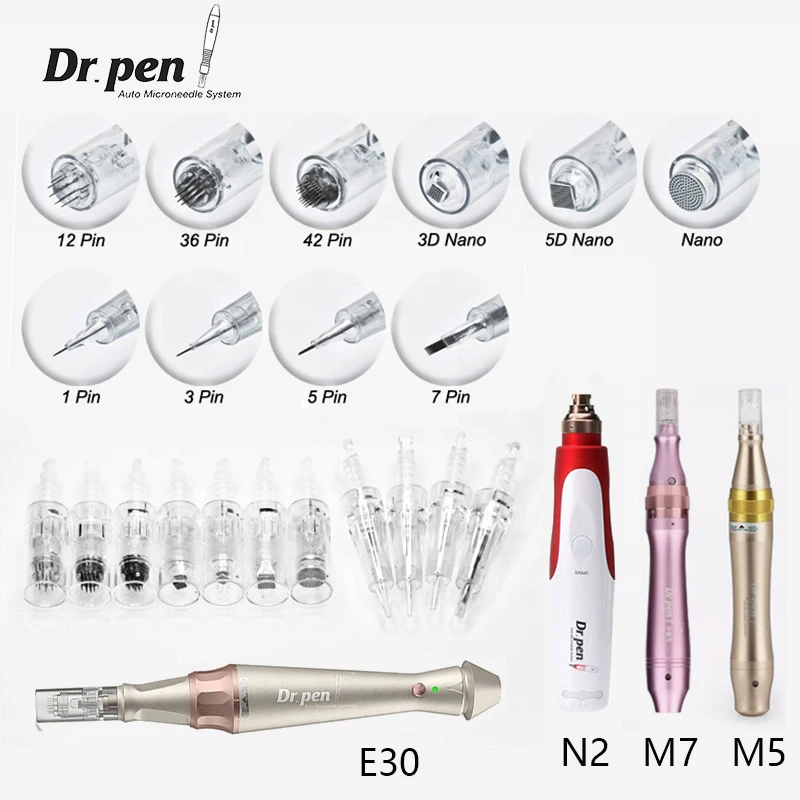 

Authentic Dr.pen M5/M7/N2/MyM/E30 Replacement Bayonet Needles Cartridges 1/3/5/7/9/12/24/36/42 Pins/Nano For Dermapen PMU & MTS