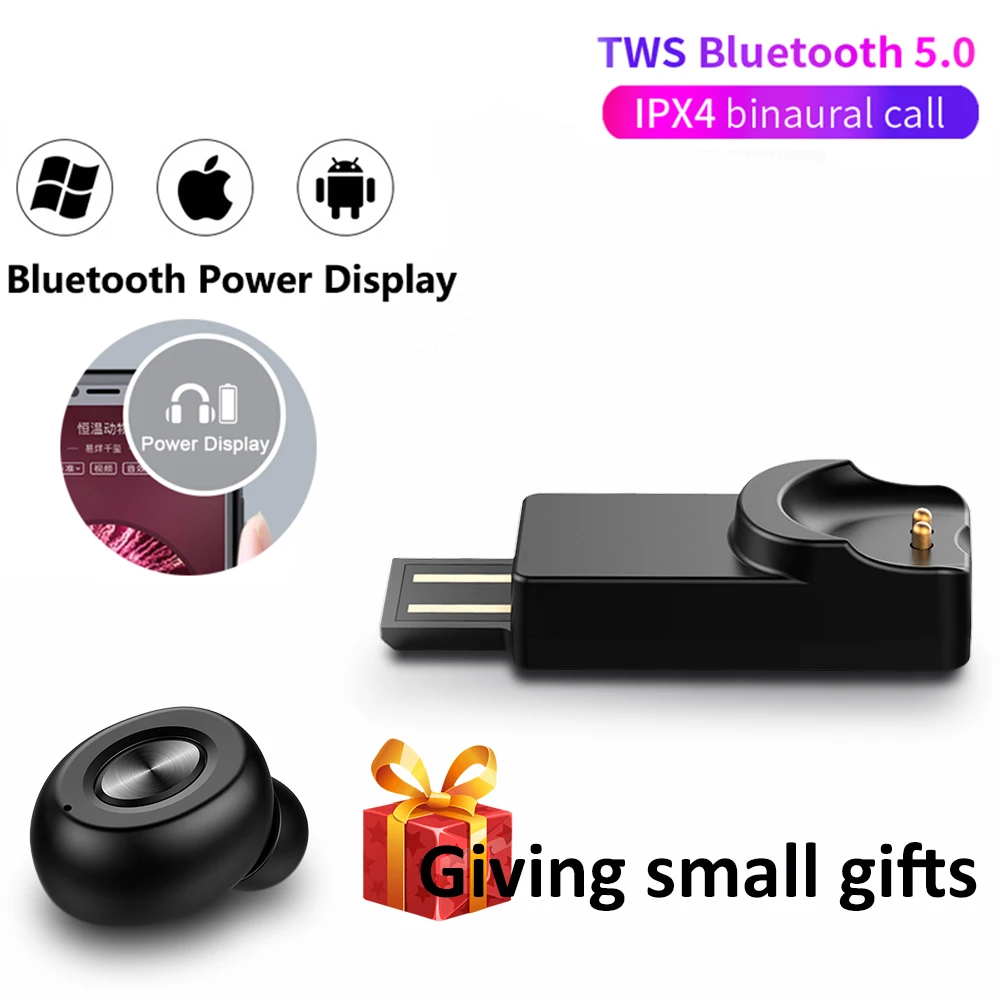 Лидер продаж русские беспроводные наушники Bluetooth 5 0 с зарядным устройством