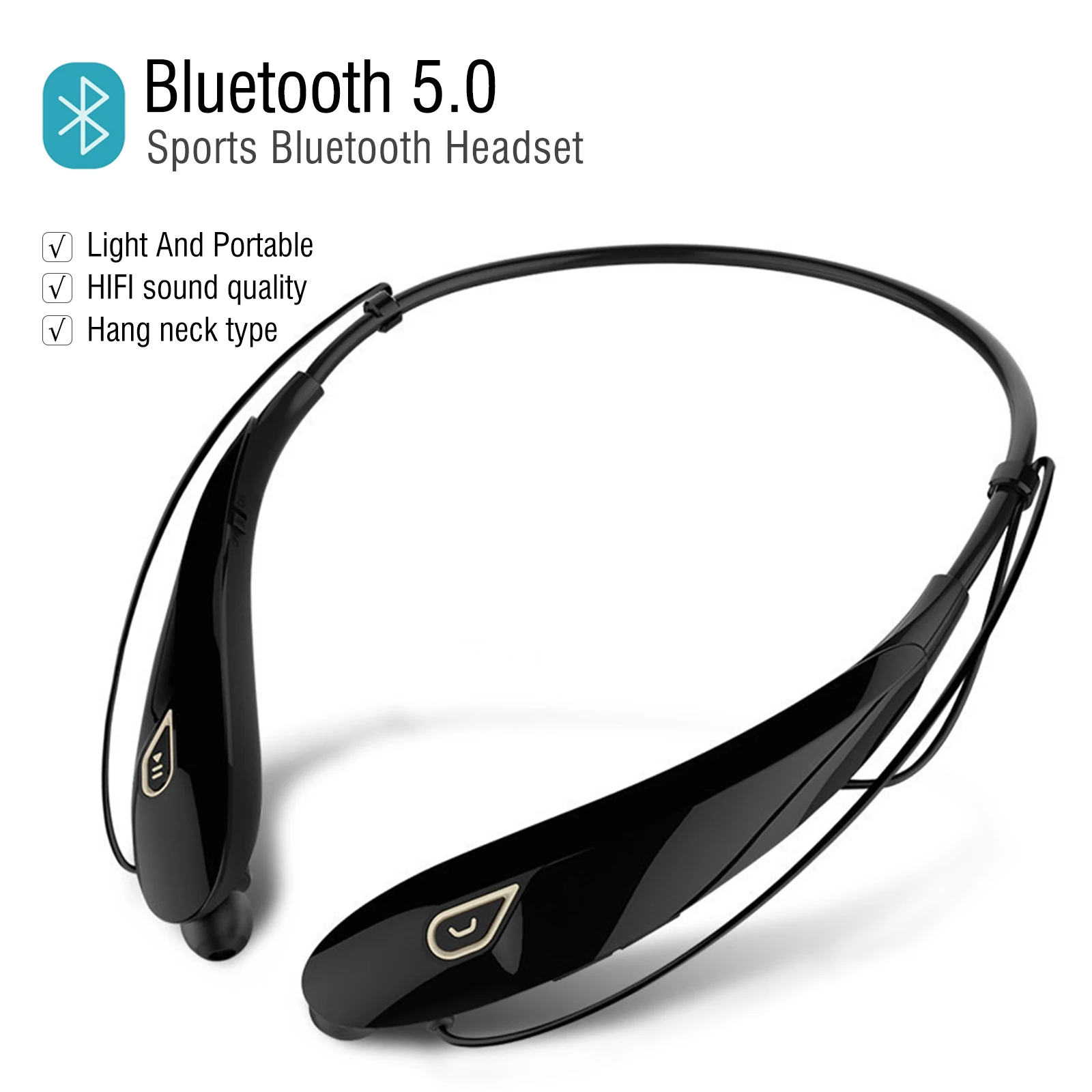 

TWS Neckband Headphone Bluetooth 5.0 Wireless Earphones IPX5 Waterproof Sport Earbuds Noise Cancelling HIFI Headsets for Phone
