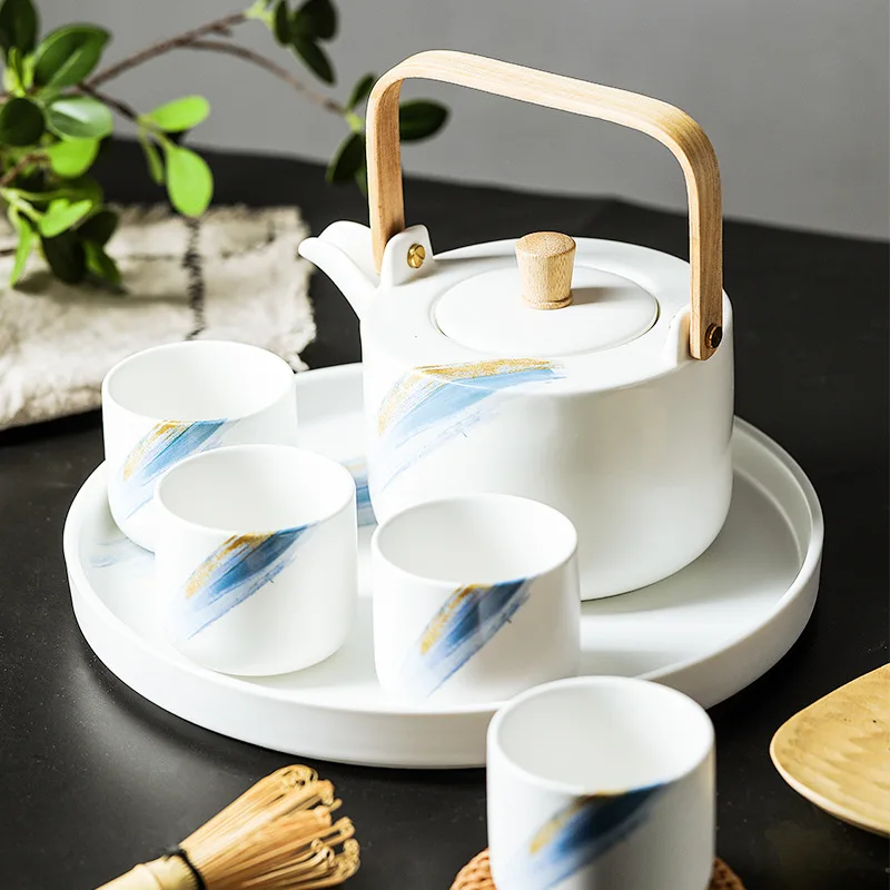 

Nordic ceramic teapot set ins tea home modern minimalist office Kung Fu teacup