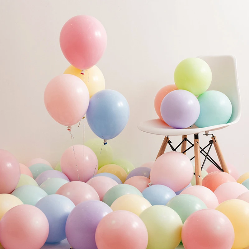 

Party decoration balloon macaron latex balloon birthday party wedding mall decoration arrangement balloons customizable patterns