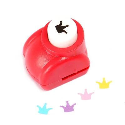 Crown Funny Seal Mini Printing Paper Flower Cutter Art Craft Toy Punch DIY Puncher Paper Cutter Scrapbooking Punches DIY Toy For Child - Цвет: Crown