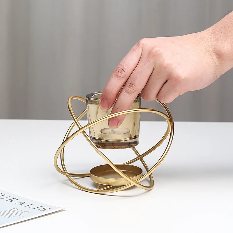 Подсвечник в Северном Европейском стиле геометрические железные подсвечники