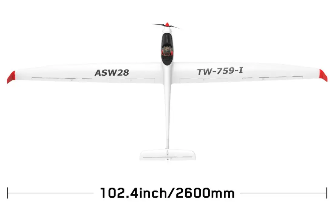 Volantex RC ASW28 ASW-28 размах крыльев 2540 мм EPO Sailplane ру планер самолет tw759-1 75901 комплект или