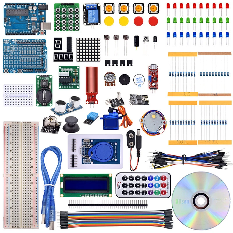 Стартовый комплект Super Rfid с CD Relay R3 Board HC SR04 SG90 Servo и т. Д. Для обучающих стартеров