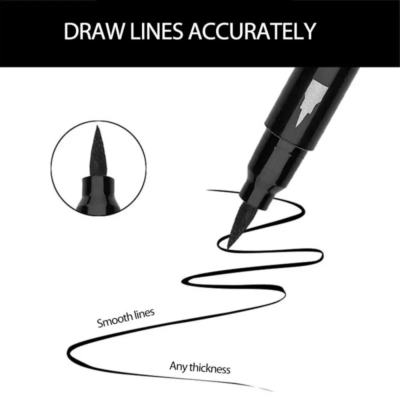 Двухсторонняя подводка для глаз ручка штампов Луна Звезда цветок в форме сердца