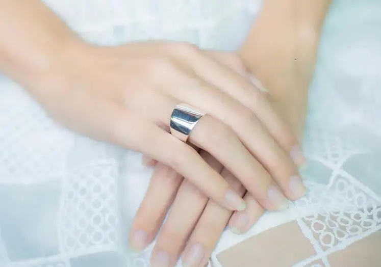 Реальный. Размер 6 5 9 Φ серебряное регулируемое кольцо шириной 15 мм ювелирное