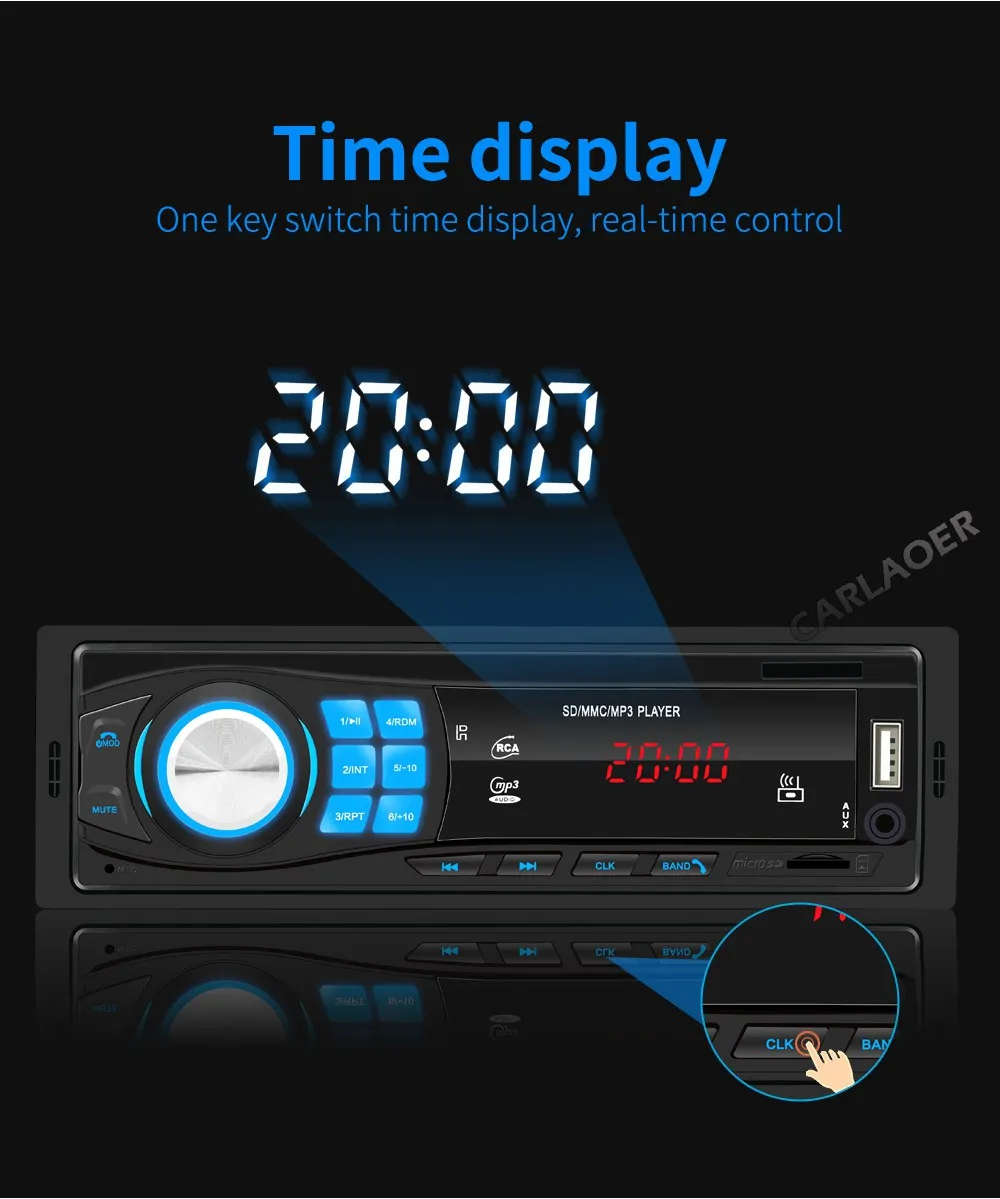 Bluetooth Autoradio 12V Car Stereo Radio FM Aux-IN Input Receiver SD USB In-dash 1 din Car MP3 Multimedia Player