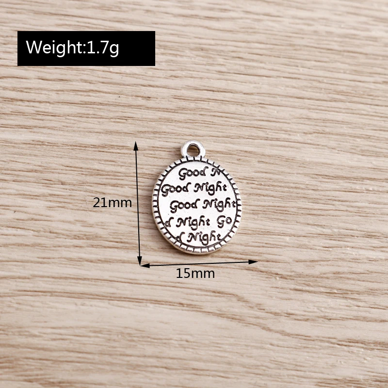 

10pcs 15*21mm Oval Coin Charms for Necklaces Earrings Antique Silver Color Letter Charms Making DIY Handmade Jewelry Accessories