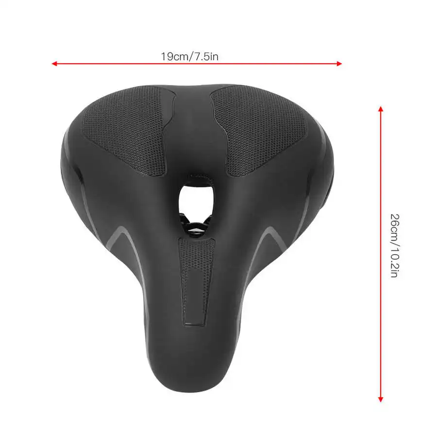 Большое велосипедное седло мягкое удобное утолщенное сидение для горного
