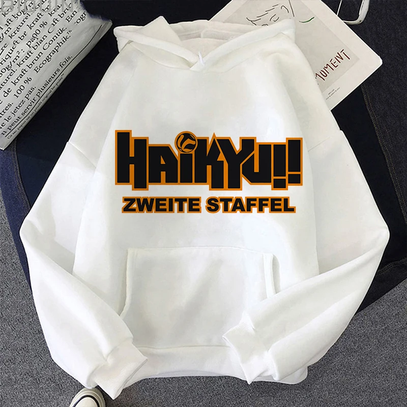 

Haikyuu!! Japan Anime Print Hoodie Harajuku Aesthetic White Tops Hoodies Women 2021 New Autumn Fashion Y2k Streetwear Sweatshirt