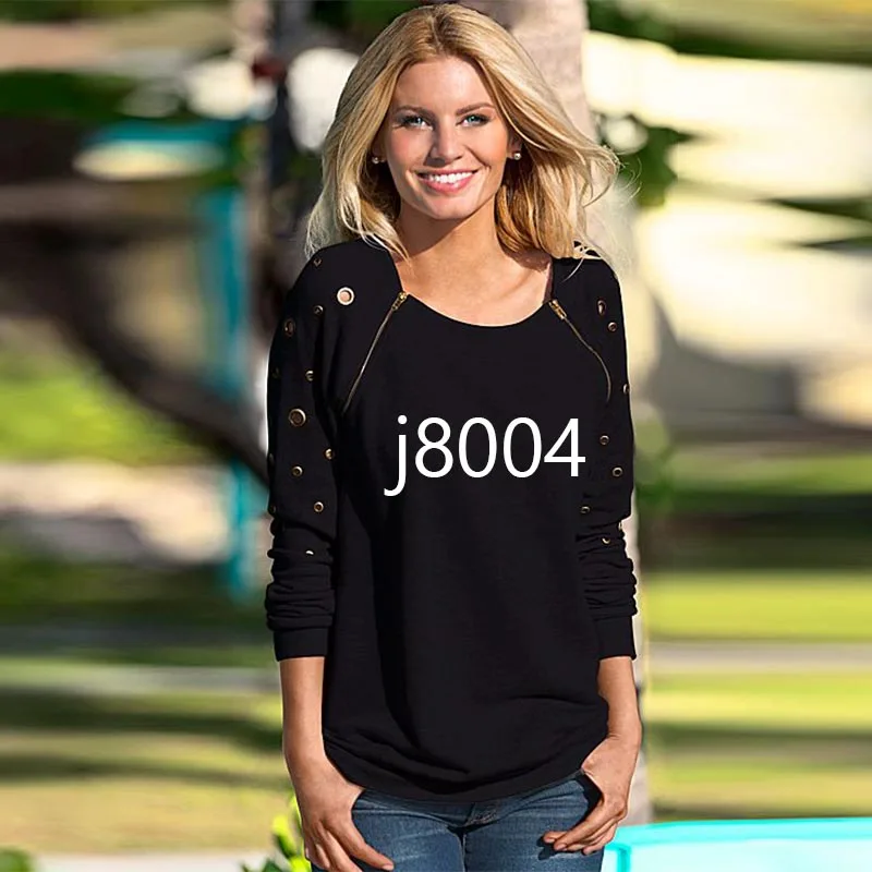 New Fashion Kawaii Kawaii Logo Letter Print For Women Autumn Loose Casual Black O-Neck Tee Shirt Female Long Sleeve To