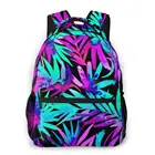 2021 туристические рюкзаки тропические пальмы листья неоновые Цвета Девушка Рюкзак для Для женщин большой Ёмкость школьная сумка для девочек-подростков