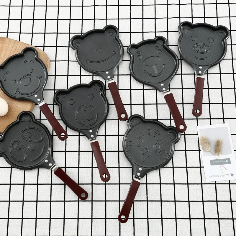 Мини-Сковорода с милым мультяшным рисунком антипригарные формы для кастрюль