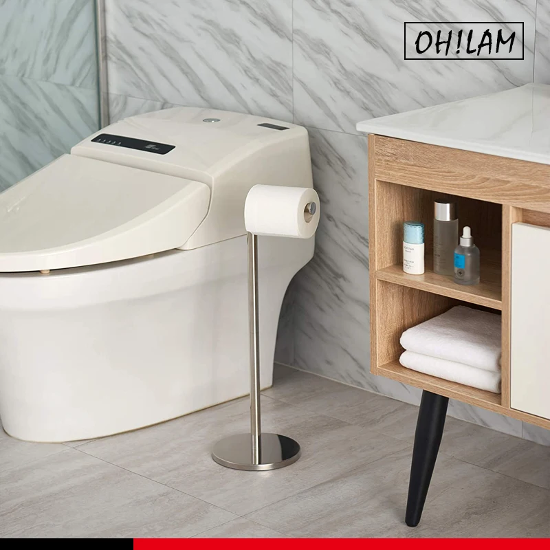 toilet paper holder freestanding with storage stainless steel tissue roll holder stand toilet paper holder for storage organizer free global shipping