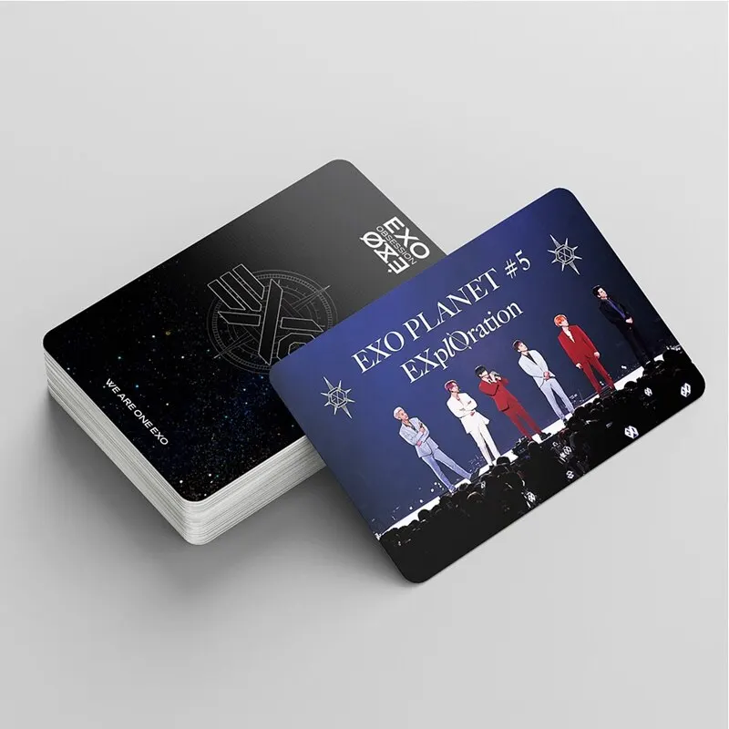 

Photo Card Poster Photocard Fans Gift Collection Stationery Set 54Pcs/Set!! KPOP EXO Album Self Made Paper Lomo Card