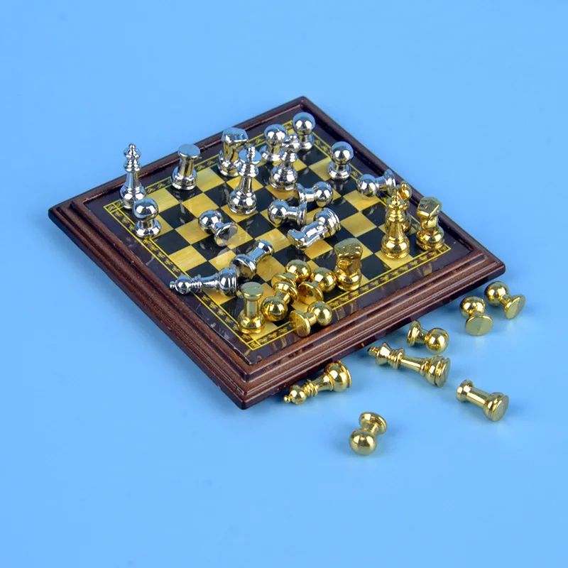 

wholesale 1:12 dollhouse miniature International chess Kitchen toy for doll accessories New collectible Gift
