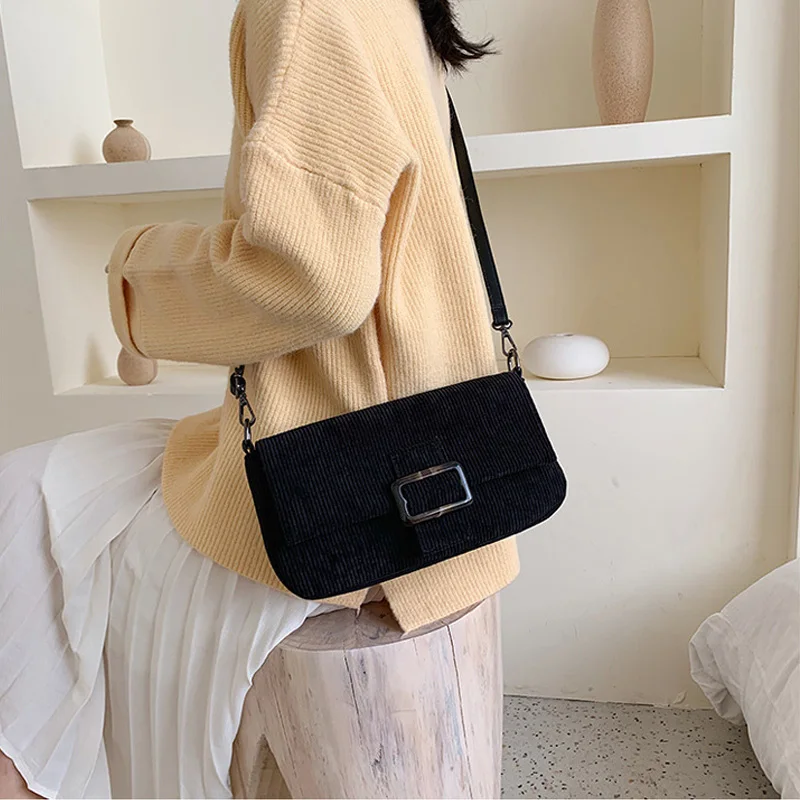 Fililuk Small Women Bag Fashion Corduroy Shoulder Korean Style Square Handbag Scrub Crossbody BIW384 PM49 | Багаж и сумки