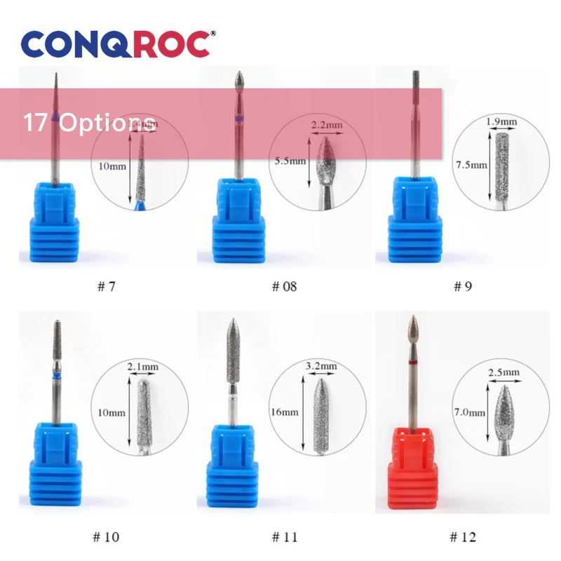 Сверло Карбидное алмазное для снятия гель лака 2 35 мм 3/32 дюйма 5 шт.|Сверла| |