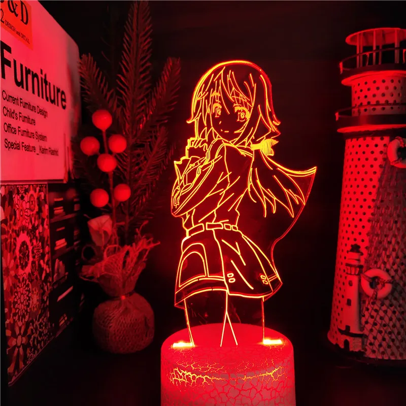 Акриловая 3d лампа Infinite Stratos Шарлотта дунуа аниме светодиодный ночсветильник