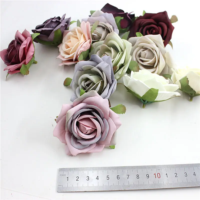 1 шт. искусственные розы цветок голова свадебная домашняя гирлянда украшение