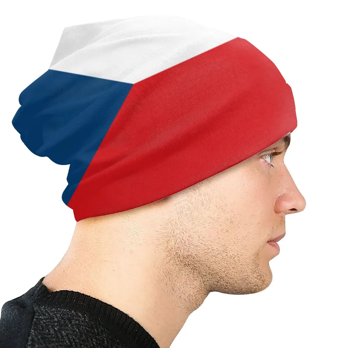 Шапка с флагом в стиле Чешской Республики винтажные лыжные шапочки облегающие