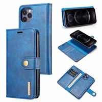 dg ming for samsung galaxy note 20 s20 fe leather wallet case detachable 2 in 1 split leather wallet phone covermagnetic