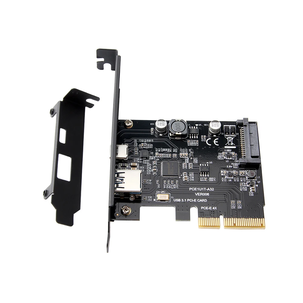 

ASM3142 главный чип управления USB3.1 Плата расширения PCI-E x4 к адаптеру Type-C Type-A карта преобразователя 10 Гбит/с скорость передачи