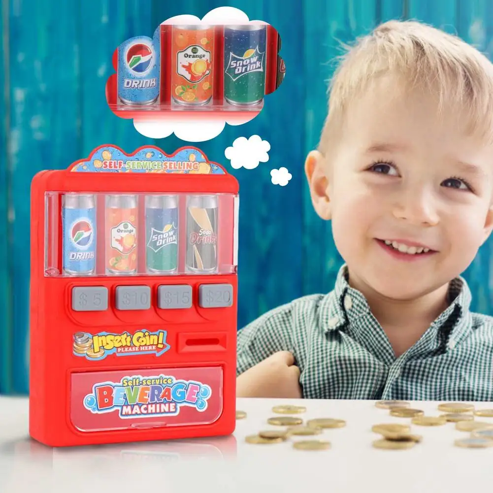 

Детский автомат для напитков, торговый автомат для монет, автомат для продажи газированных конфет, веселые Игрушки для раннего развития, За...