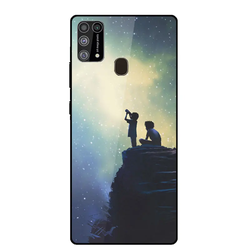 

Tempered Glass Case For Samsung Galaxy M31 Silicone Bumper Protective Back Cover For Samsung M31 M 31 Shockproof Phone Case 6.4"