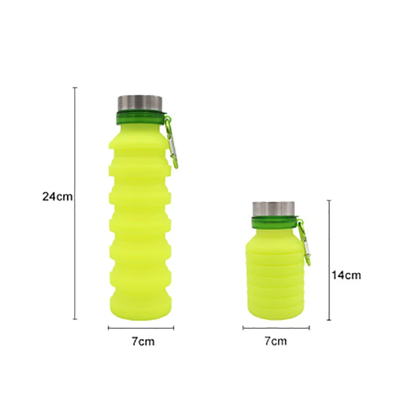 Новая 550 мл портативная гелевая чашка 4 цвета складная силиконовая бутылка для