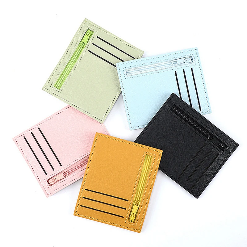 

Leather RFID ID Card Holder Candy Color Bank Credit Card Multi Card Case