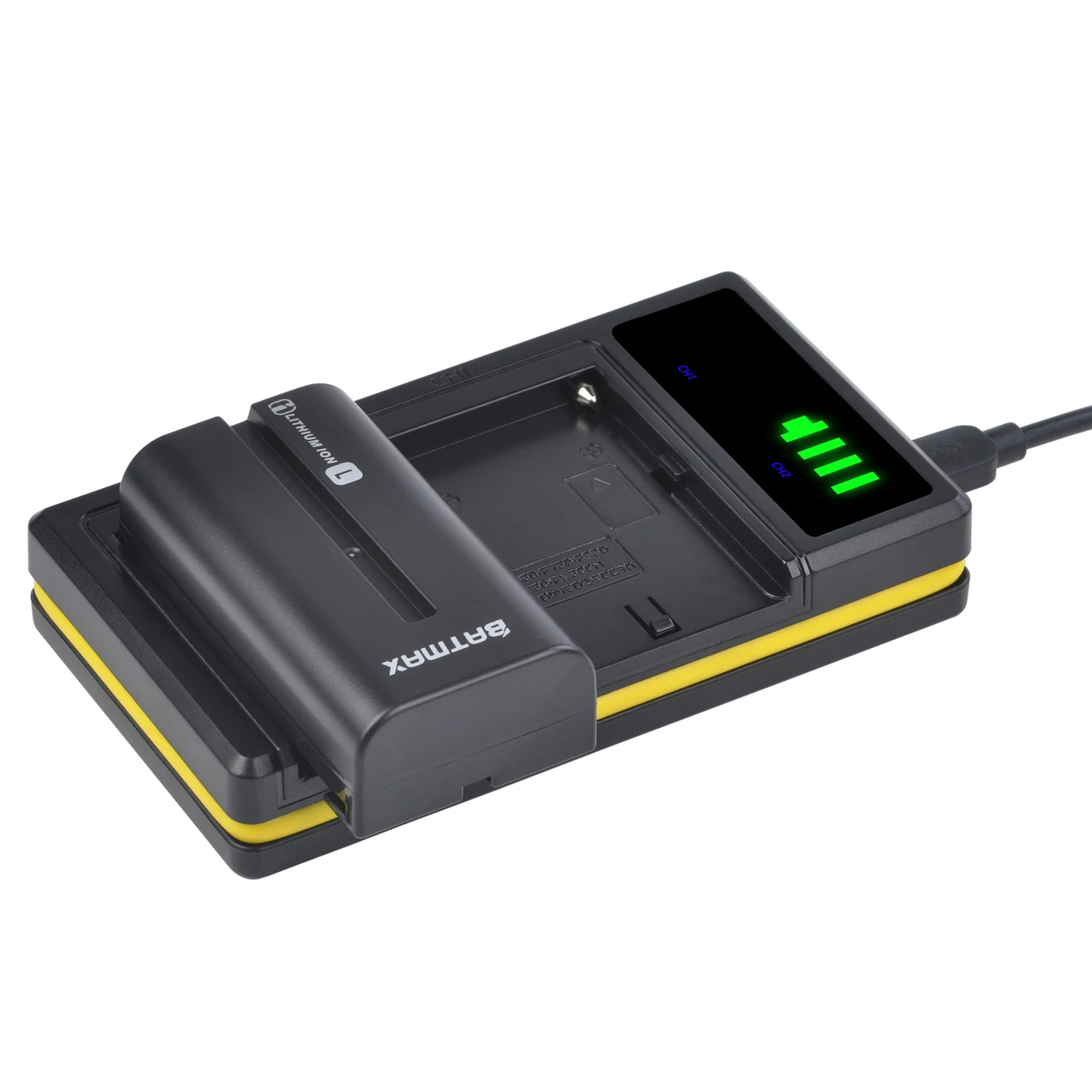 2600mAH NP-F550 NP-F570 Li-ion Battery + LCD USB Charger for Sony NP-F330 NP-F530 NP-F570 NP-F730 NP-F750 black magic pocket 6k