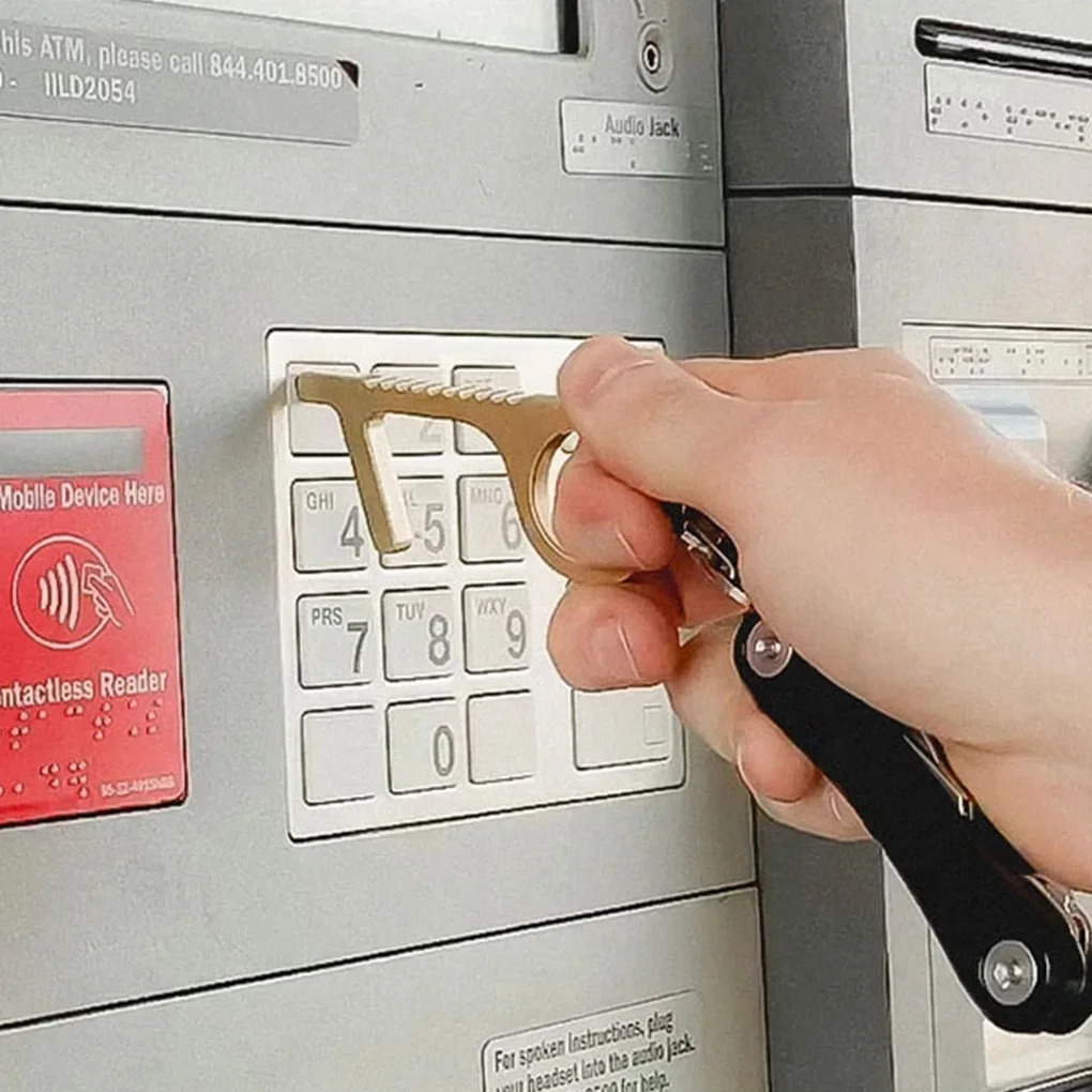 Избегайте контакта ручка Съемник защита рук латунный ключ формы Бесконтактный