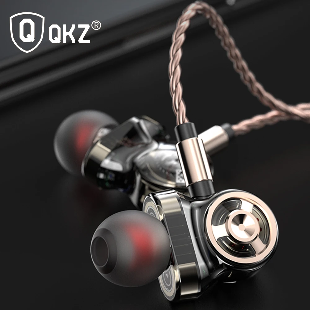 Original QKZ CK10 In Ear Earphone With Mic 6 Dynamic Driver Unit Headsets Stereo Sports HIFI Subwoofer Earphones Monitor Earbuds |