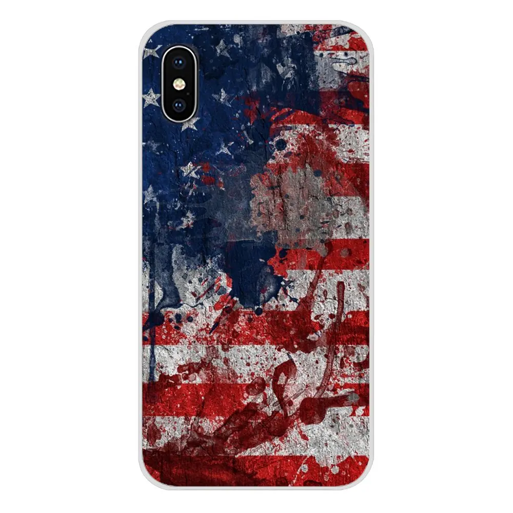 Accessories Phone Cases Covers Blue Line American US Flag For Xiaomi Redmi 4A S2 Note 3 3S 4 4X 5 Plus 6 7 6A Pro Pocophone F1 | Мобильные