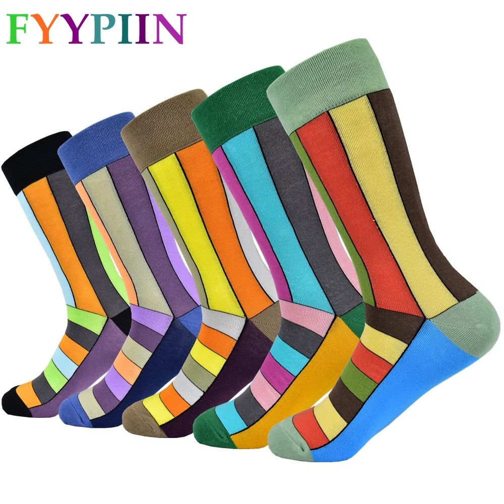 Мужские носки новинка 2020 повседневные хлопковые официальное платье Красочные