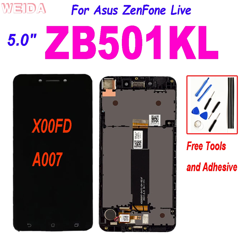 

AAA+ 5.0" For Asus ZenFone Live ZB501KL X00FD A007 LCD display Touch Screen Digitizer Assembly with Frame for Asus ZB501KL LCD
