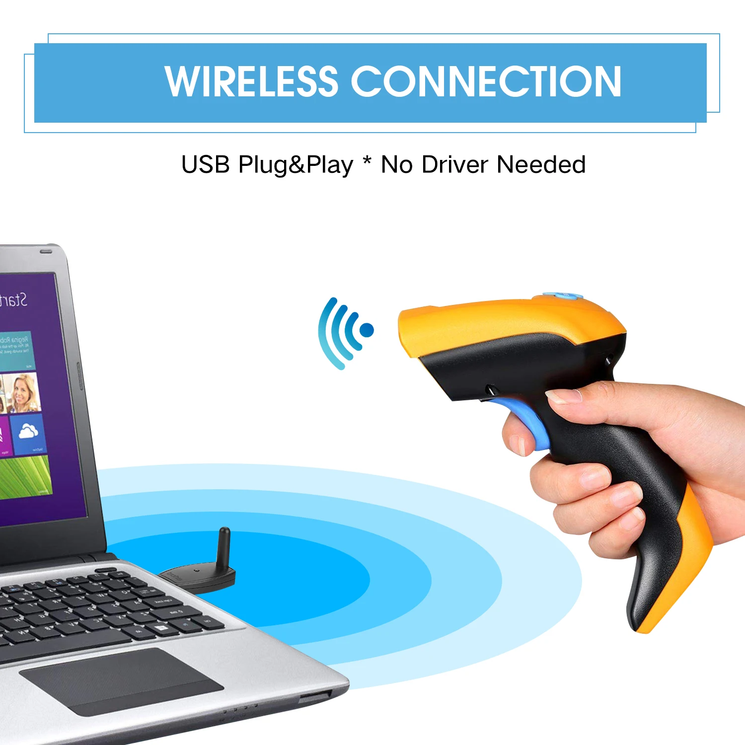 Беспроводной сканер штрих кодов USB портативный кодов|Сканеры| |