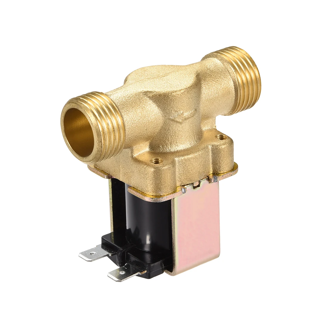 

uxcell G1/2 Brass Water Electric Solenoid Valve Normally Closed N/C Pressure Water Inlet Flow Switch Electric Magnetic Valve