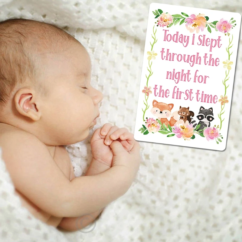 

Baby Moment Cards & Keepsake Box Unisex Landmark Memory Milestone Photo Cards & Pregnancy & Key Age Markers Baby Shower Gift