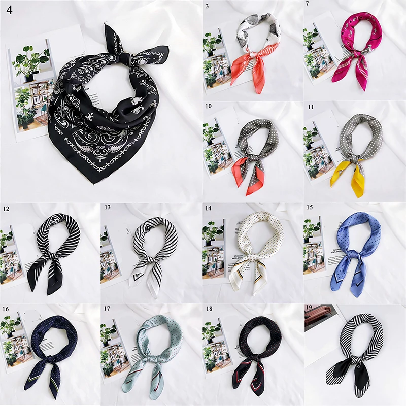 60X60 Модный женский квадратный шарф универсальные обертывания элегантный