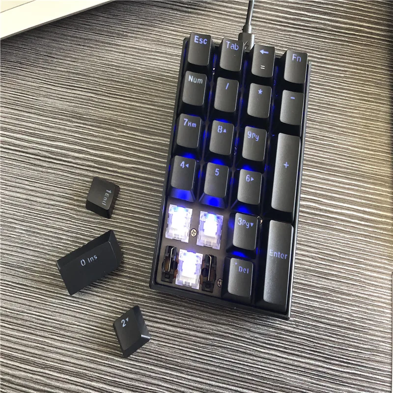 Motospeed K23 цифровая Проводная клавиатура Numpad Подсветка Мини механическая для OSU! С