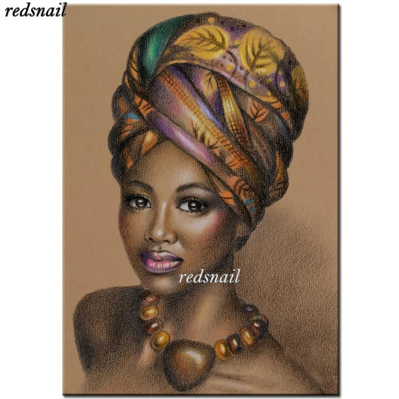 Алмазная 5D картина сделай сам украшение Африканской женщины искусство вышивка