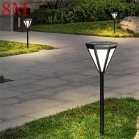 8m outdoor contemporary simple lawn lamp black led lighting waterproof home for villa garden