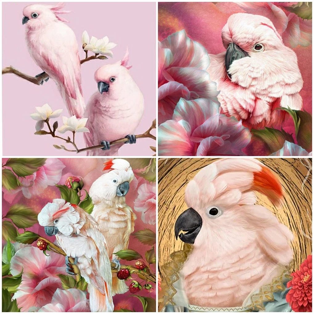 

AZQSD Full Square Diamond Embroidery Parrot Bird Mosaic Rhinestones Diamond Painting Animal Cross Stitch Handicraft Home Decor